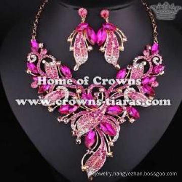 Alloy Crystal Wedding Necklace Set Jewelry Set